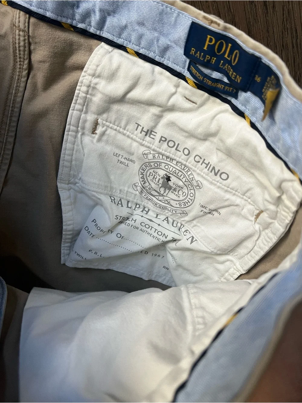 Ralph Lauren Men's Flat-Front Cotton Chino Shorts in Khaki